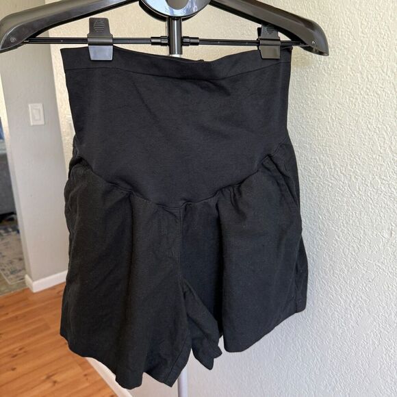 The Gap Linen Blend Maternity Shorts Summer Breezy Cool Pregnancy Post Partum M - Picture 1 of 4
